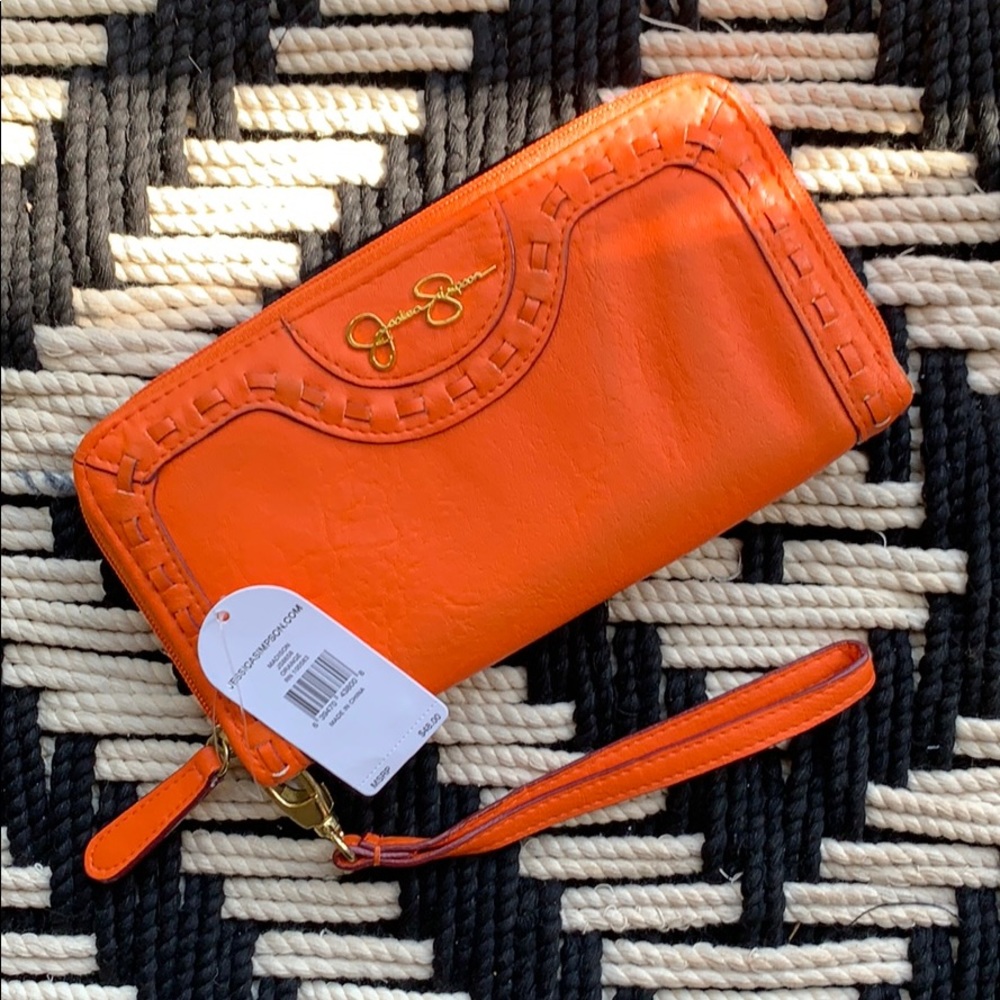 Jessica Simpson Wallet NWT Orange wristlet